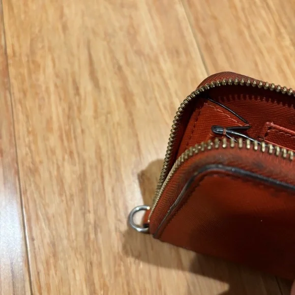 Michael Kors Red Medium Large Zip Wallet - Picture 8 of 9